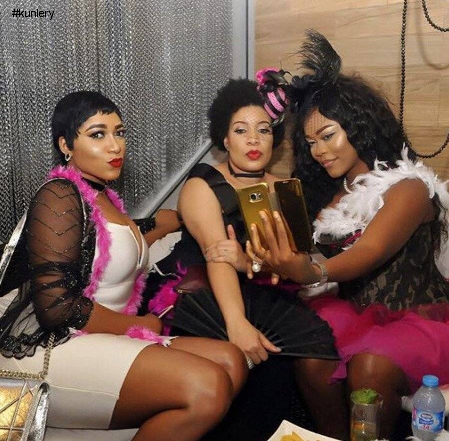 SEE PICTURES FROM MONALISA CHINDA’S BURLESQUE THEMED BRIDAL SHOWER