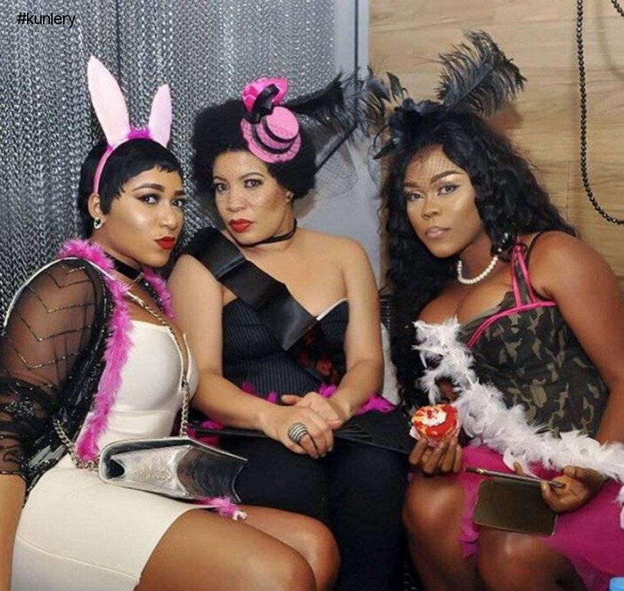 SEE PICTURES FROM MONALISA CHINDA’S BURLESQUE THEMED BRIDAL SHOWER