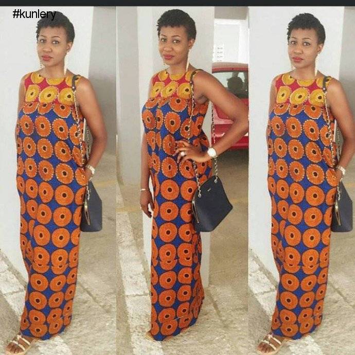 FLAUNT YOUR FLAWLESS SKIN IN ANKARA SLEEVELESS DRESSES