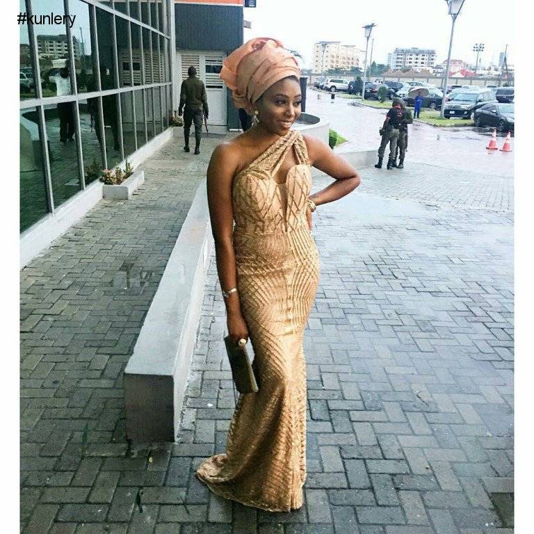fashion nova : CHAMPAGNE COLORED ASO EBI STYLES THAT WOULD KNOCK YOU OFF YOUR FEET