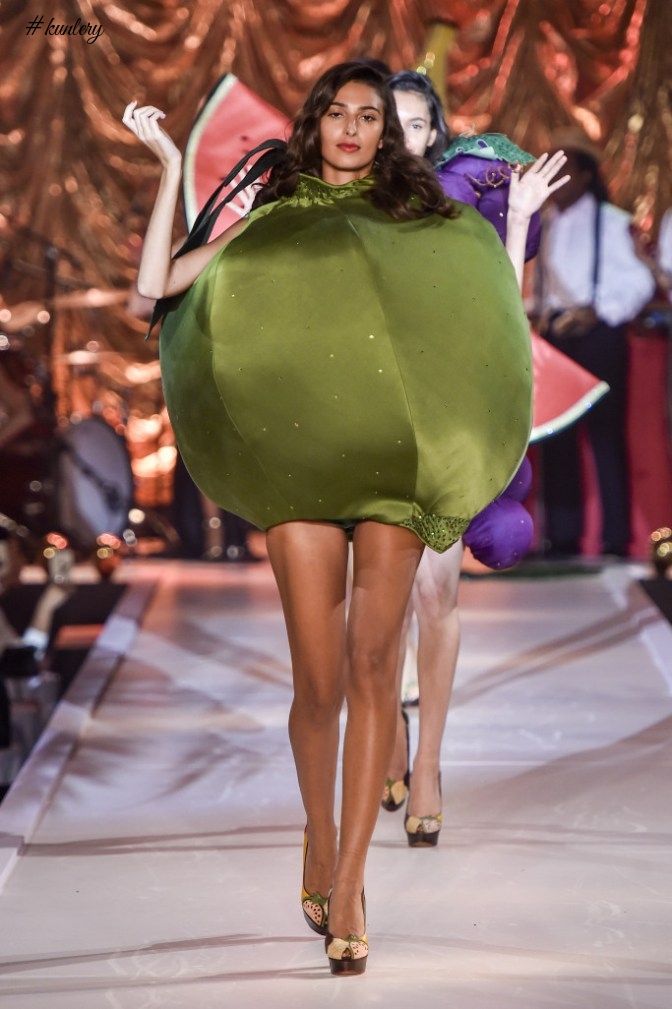 #LFW2016 – IT WAS A FRUITY AFFAIR AT CHARLOTTE OLYMPIA’S SPRING SUMMER 2017 PRESENTATION!