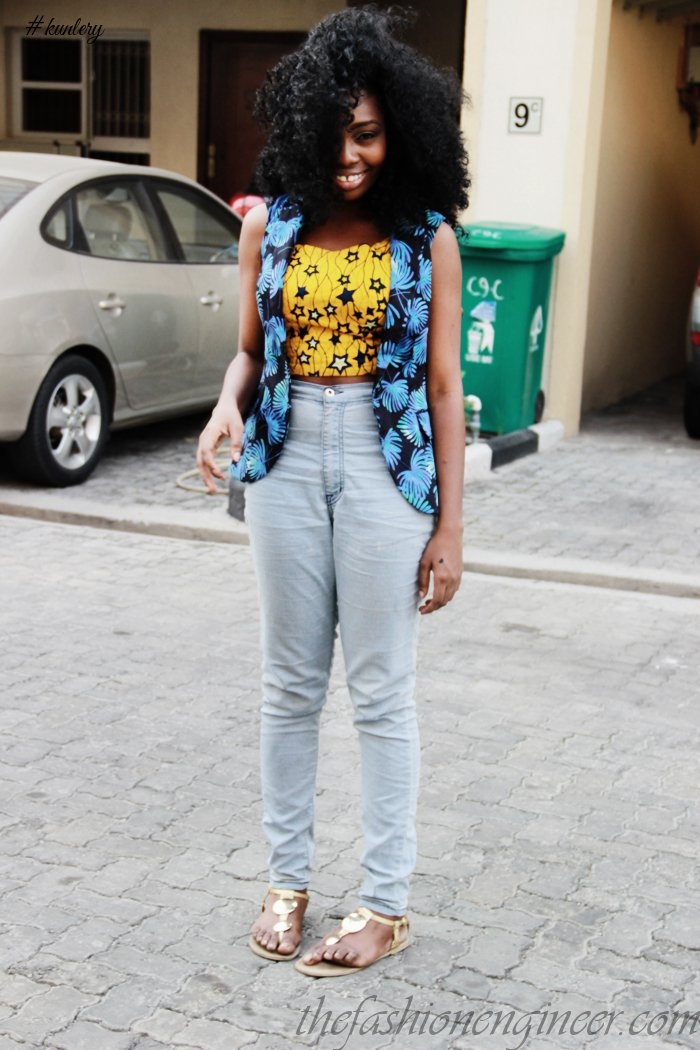 ANKARA TOPS AND DENIM PANTS YOU NEED TO STYLE