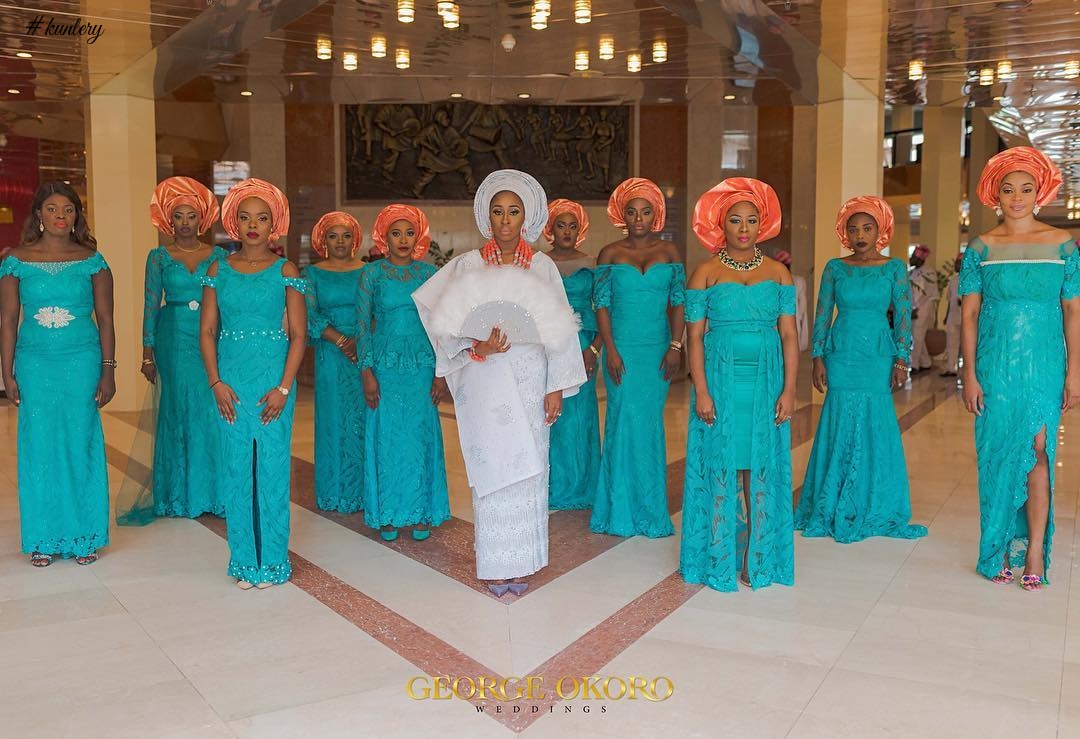 AMINA AND MOBOLANLE’S GREEN AND WHITE TRADITIONAL WEDDING