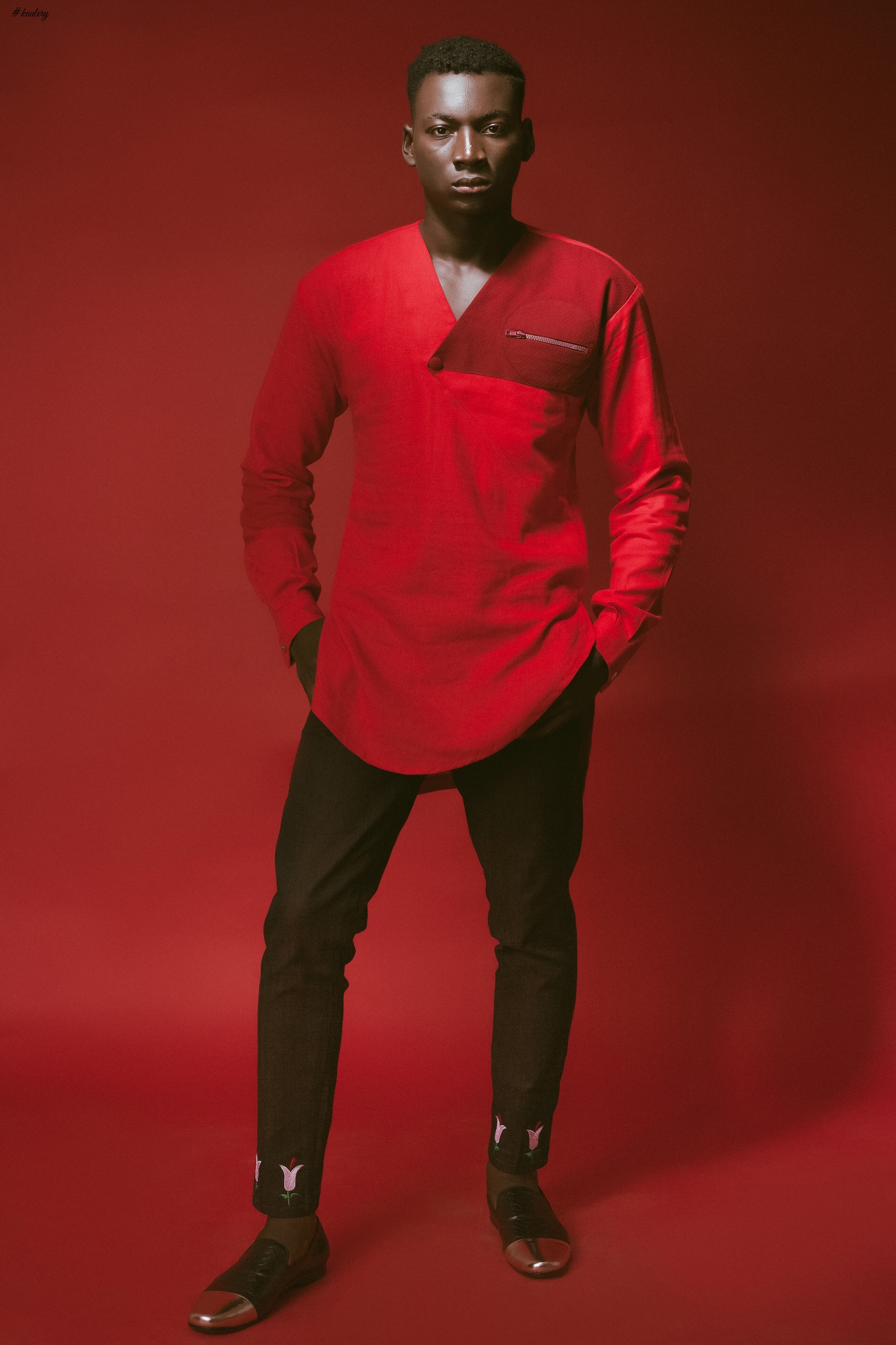 For the Love of Red! Abuja Based Aisha Abu-Bakr Luxury Design Presents Unisex Collection -Rouge (Men)