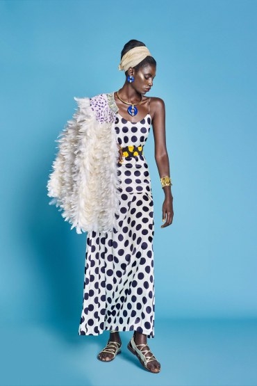 Mandarin Collars & Raffia Fringe in Duro Olowu’s Spring 2017 Ready-to-Wear Collection