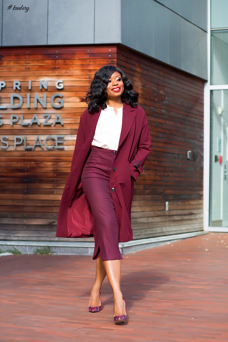 SOPHISTICATED WORK LOOK TO PULL OFF THIS WEEK