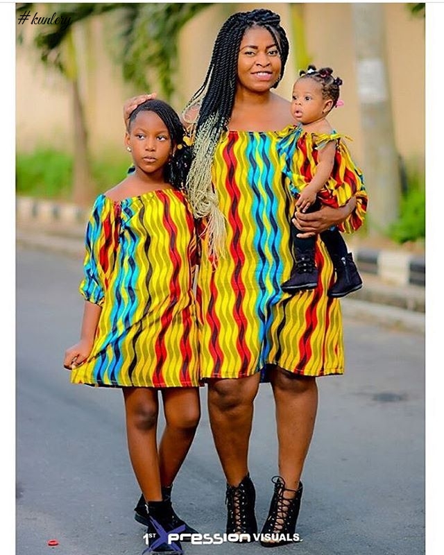 MOTHER AND CHILD OWAMBE STYLE (ASO EBI GLAM LOOK)