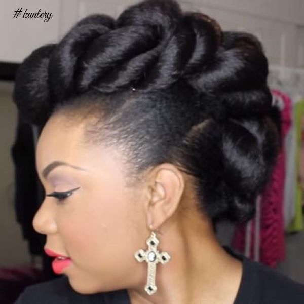 CINNAMON ROLL UP-DO FOR NATURAL HAIR