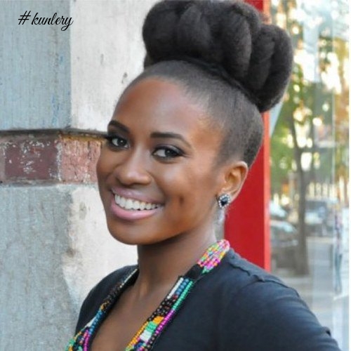 CINNAMON ROLL UP-DO FOR NATURAL HAIR