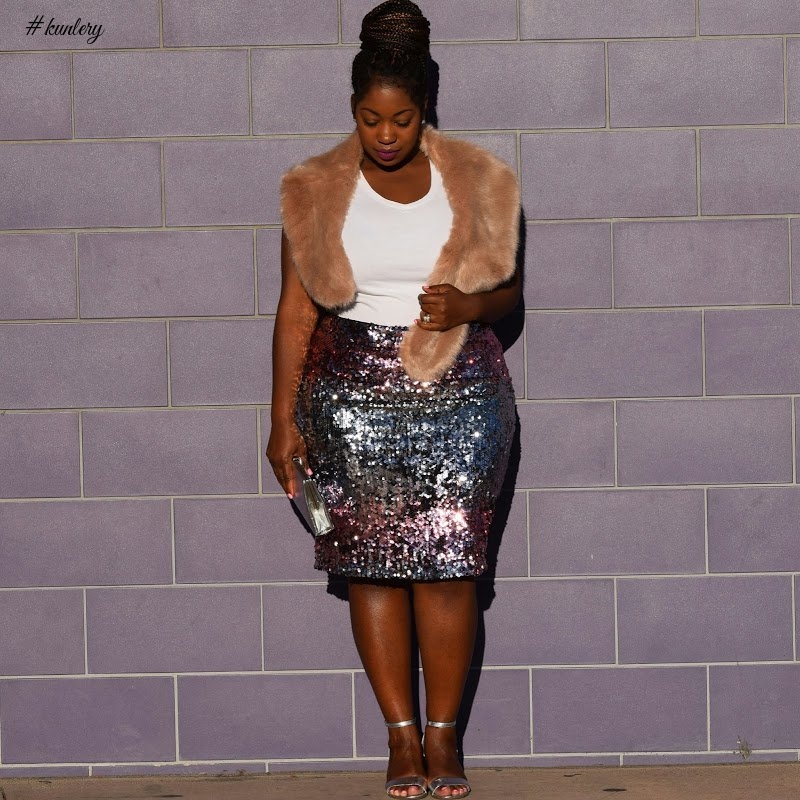 SEQUIN SKIRTS WITH THE PLUS SIZE FASHIONISTAS