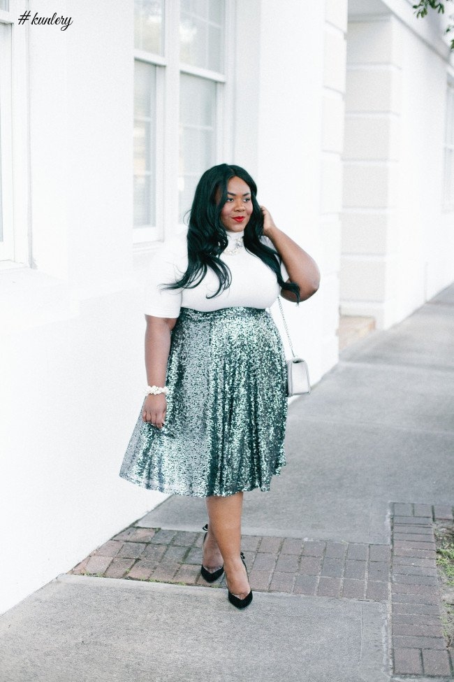 SEQUIN SKIRTS WITH THE PLUS SIZE FASHIONISTAS