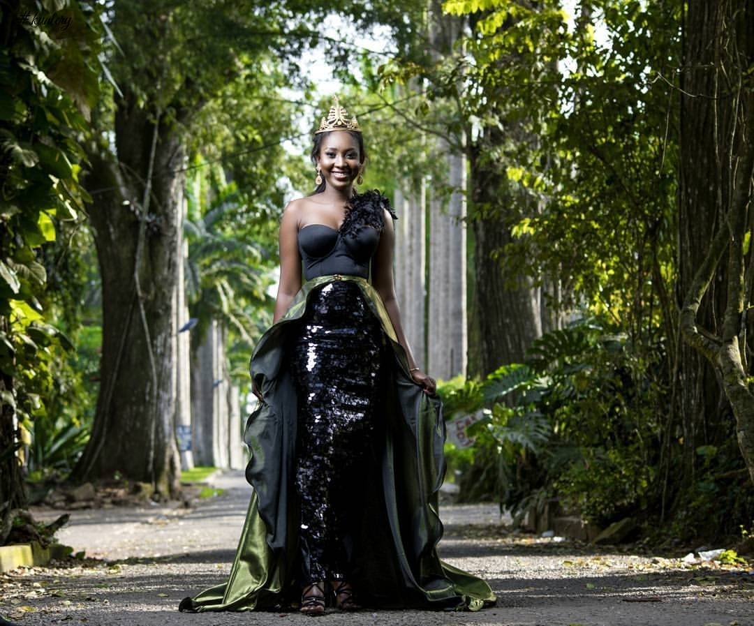Miss Malaika Stuns In New Editorial In Elegant Sequined Dress As The Reigning Queen