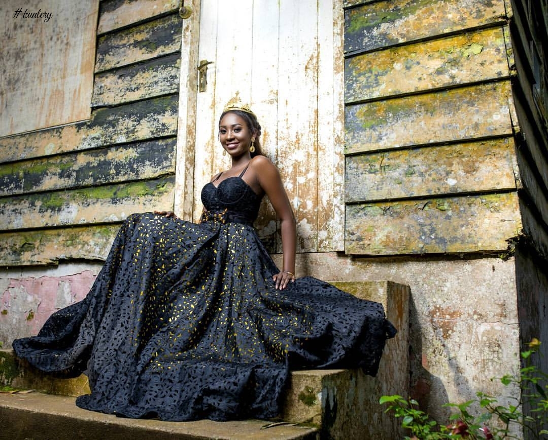 Miss Malaika Stuns In New Editorial In Elegant Sequined Dress As The Reigning Queen
