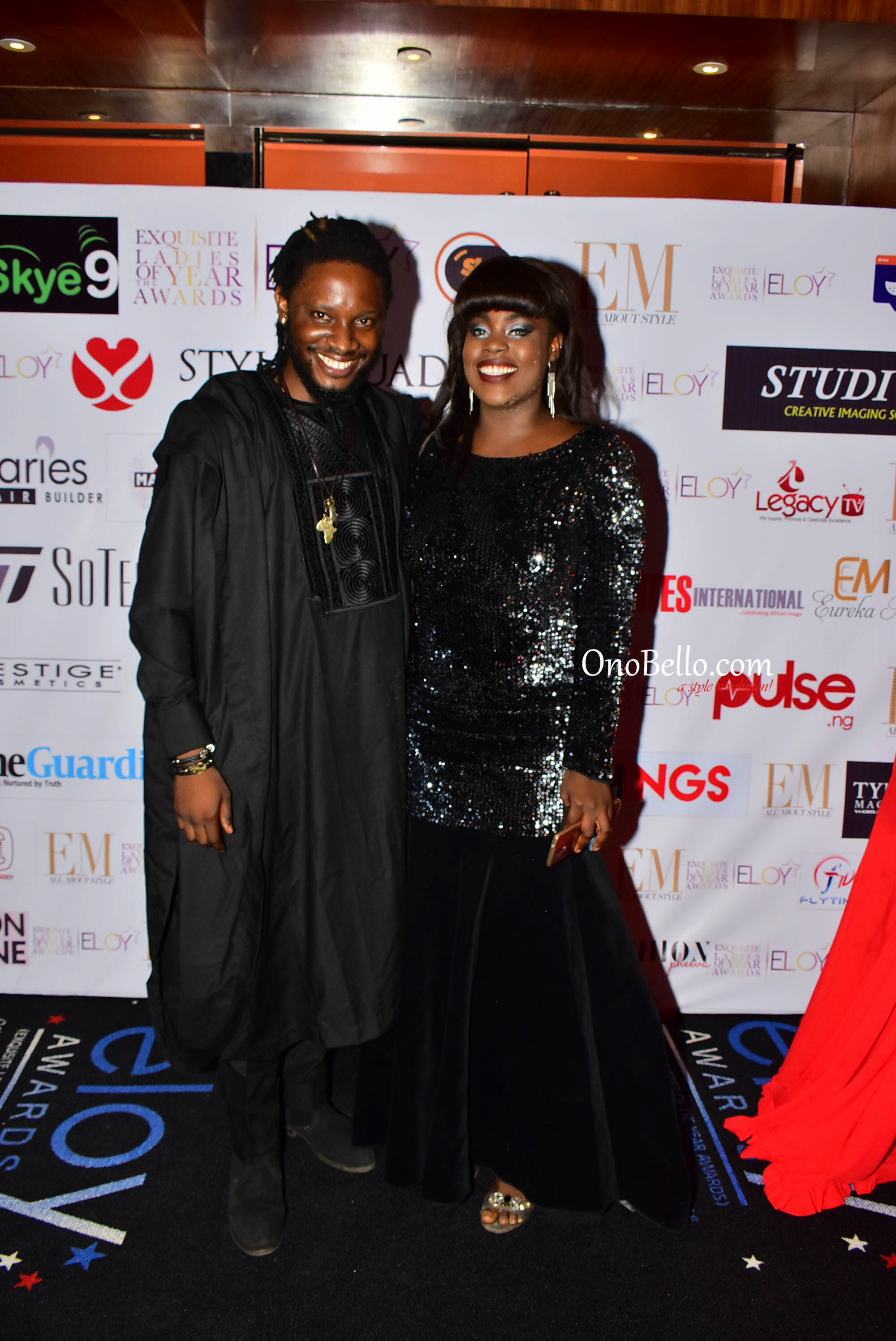 Red Carpet Glam! Osas Ighodaro Ajibade, Lanre DaSilva Ajayi, More Attend The 2017 ELOY Awards