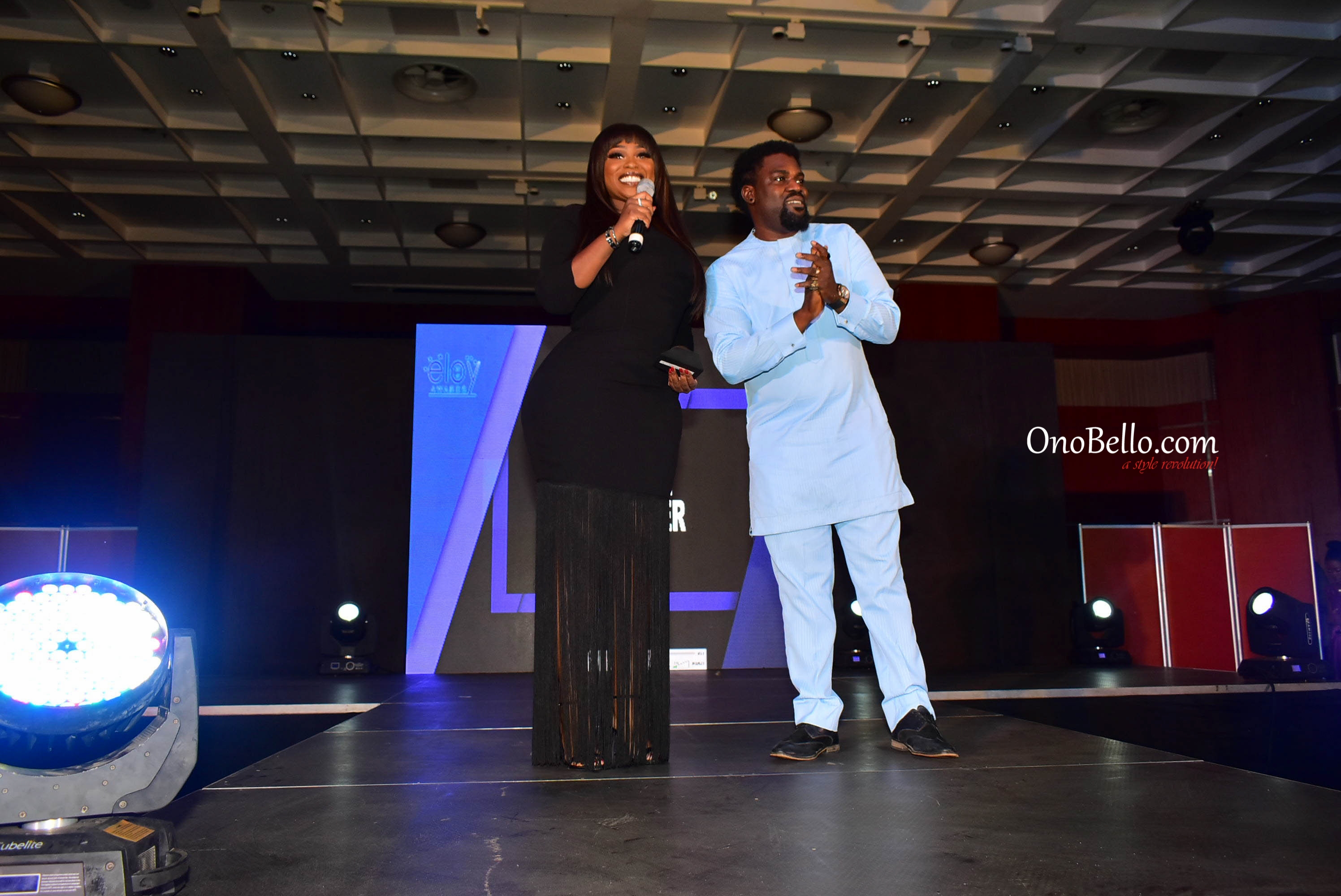 Red Carpet Glam! Osas Ighodaro Ajibade, Lanre DaSilva Ajayi, More Attend The 2017 ELOY Awards