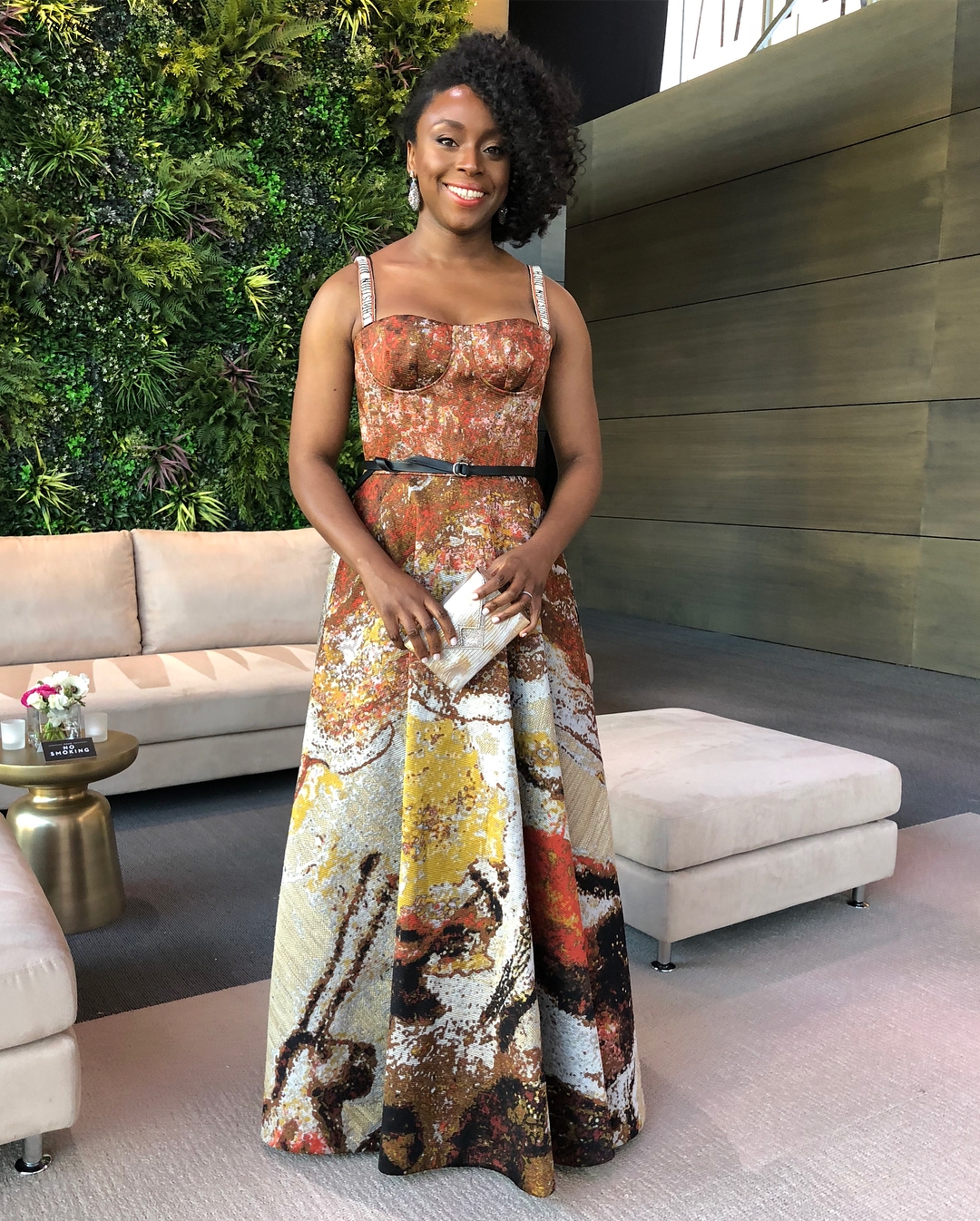 Runway To Real Life! Chimamanda Adichie In Dior For The Vanity Fair Oscar After Party
