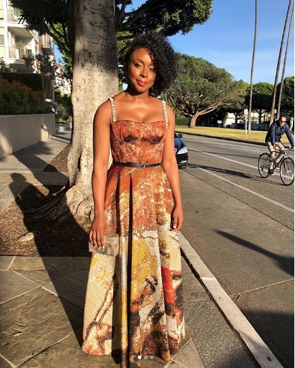 Runway To Real Life! Chimamanda Adichie In Dior For The Vanity Fair Oscar After Party