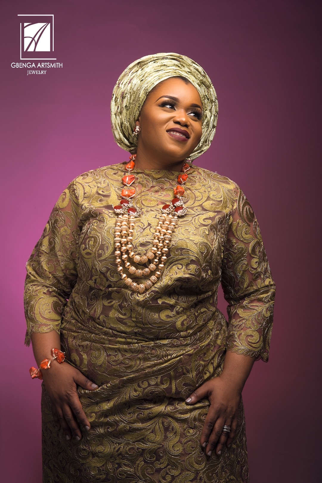 Banke Meshida-Lawal, Funke Bucknor-Obruthe Model Jewelry Brand Gbenga Artsmith “The Jollof Collection”