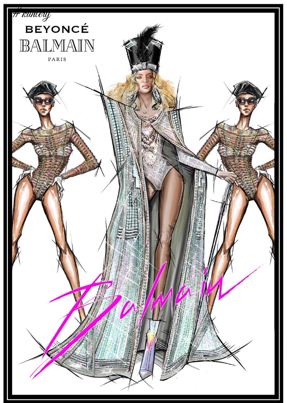 #Beychella2.0! Queen B & Her Entourage Get In Formation In Custom Balmain For Coachella 2018