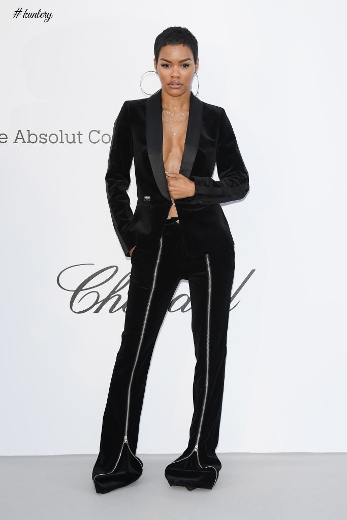 Red Carpet Fab! Teyana Taylor, Jason Derulo, Winnie Harlow Spotted At Annual amfAR Cannes Gala