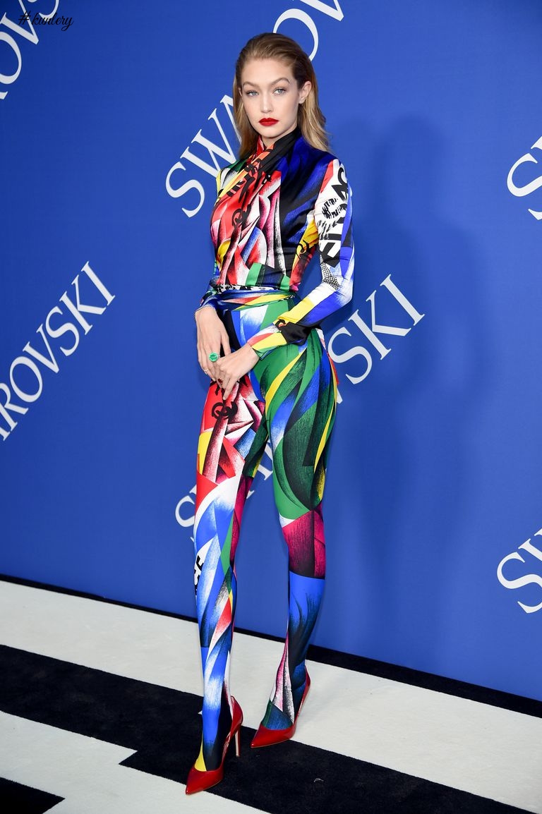 Gigi Hadid’s Versace Catsuit For The CFDA Fashion Awards! Yay Or Nay?