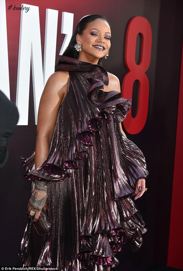 Rihanna’s Dazzling Look For The Ocean’s 8 Movie Premiere