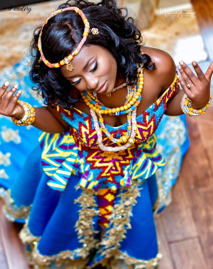 Fabulous Kente Bride Stuns In Fabulous Kente Dress On Her Union Day