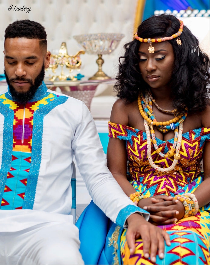 Fabulous Kente Bride Stuns In Fabulous Kente Dress On Her Union Day