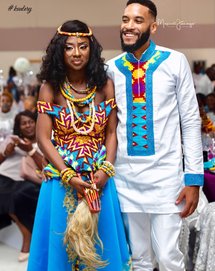 Fabulous Kente Bride Stuns In Fabulous Kente Dress On Her Union Day