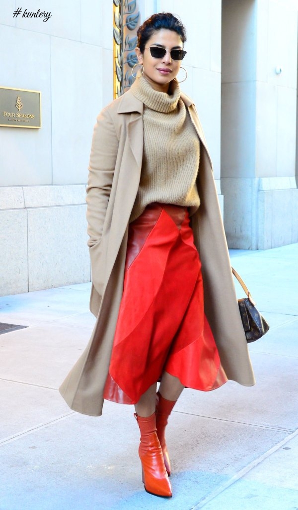 PRIYANKA CHOPRA IS BACK IN NEW YORK CITY AND SHOWS US HOW TO ROCK WHITE IN THE WINTER