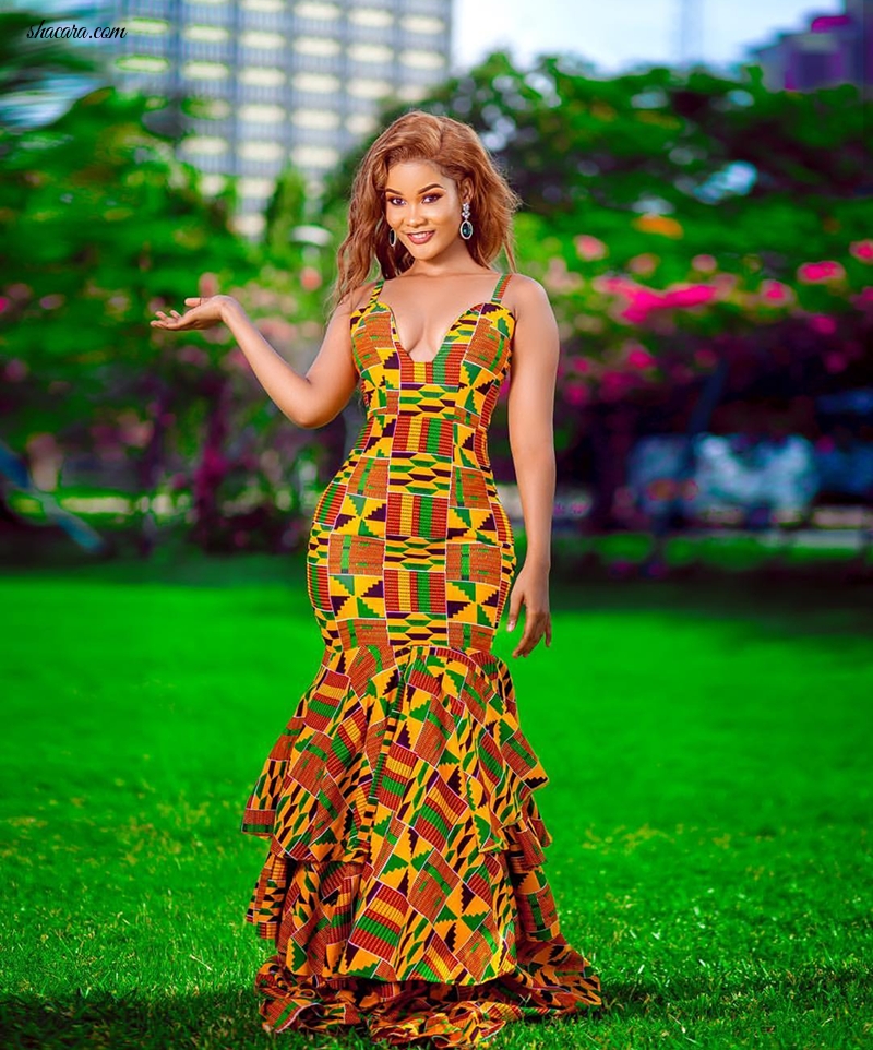 Watch Tanzanian Hottie Hamisa Mobetto Slays This Kente Print Gown/Dress Most Fabulously