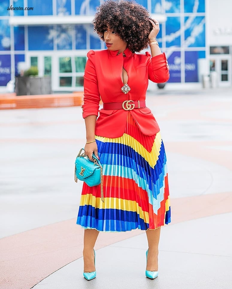 Proud Mum & Style Girl Chic Ama Serves Us Nothing But Extraordinary Red Fashion Fantasies
