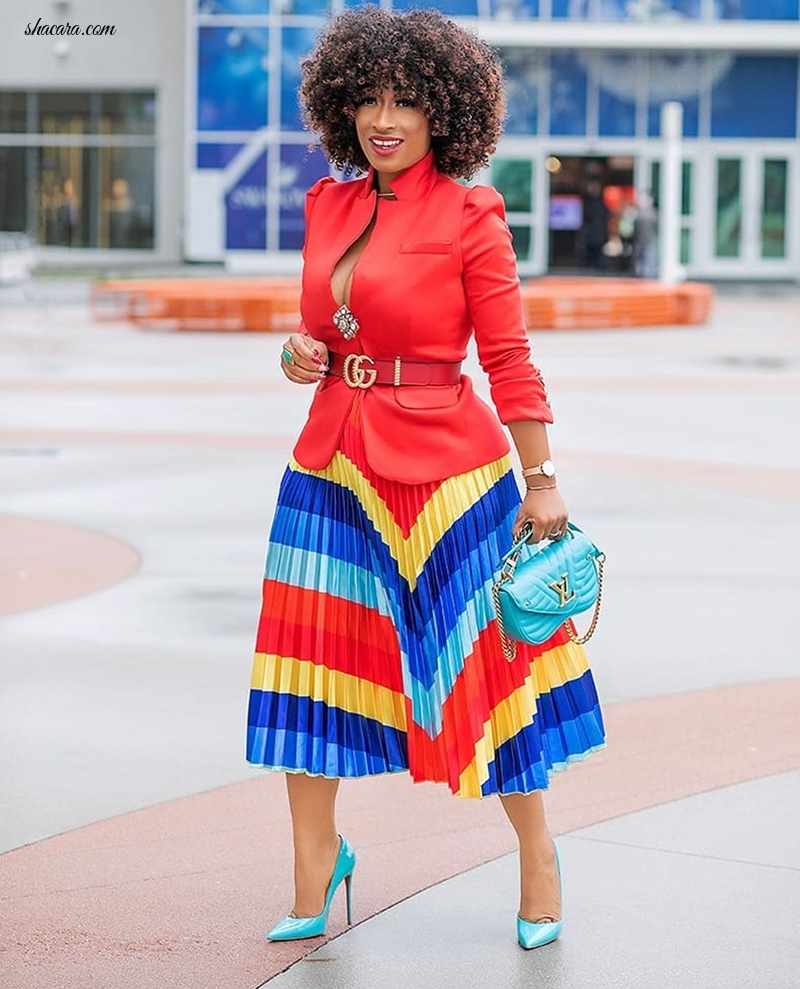 Proud Mum & Style Girl Chic Ama Serves Us Nothing But Extraordinary Red Fashion Fantasies