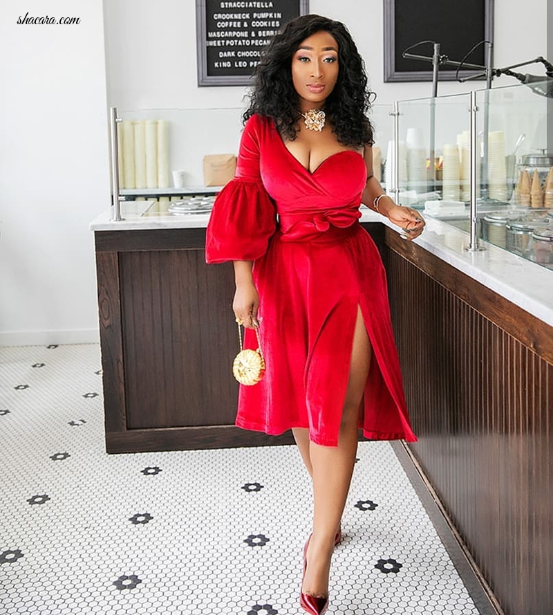 Proud Mum & Style Girl Chic Ama Serves Us Nothing But Extraordinary Red Fashion Fantasies