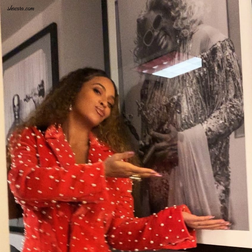 Beyoncé Serves Valentine’s Day Inspiration In A Daring Monochromatic Ensemble