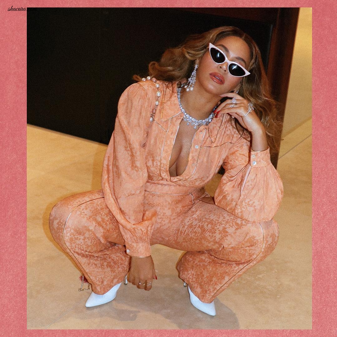 Slay Mama! Beyonce Stuns Instagram In Two Peach Coloured Ensembles