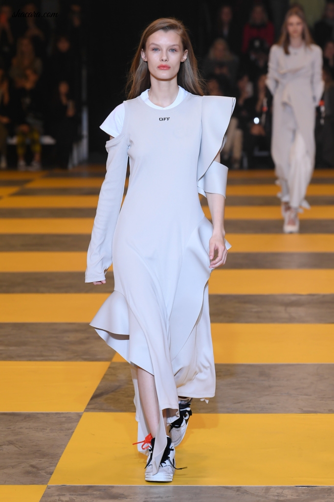 Paris Fashion Week: Off-White’s RTW Fall 2019 Was A Mixture Of Minimalism And Glamour