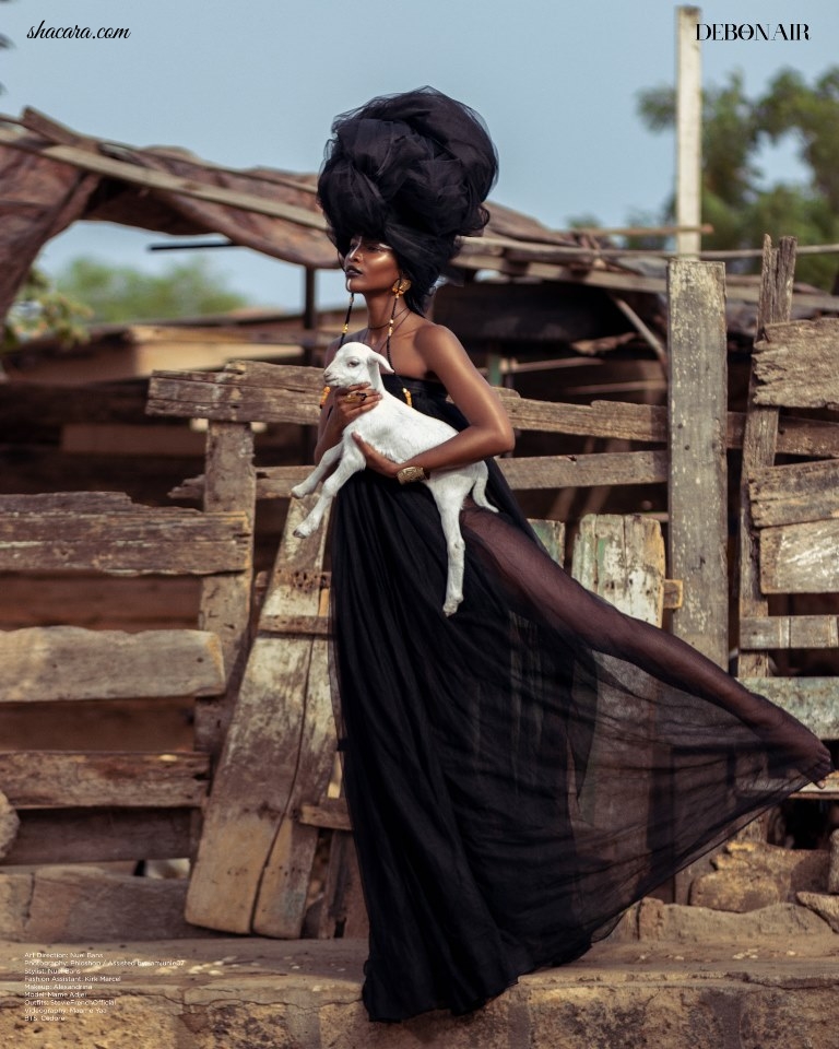 Ghanaian-American Model, Mamé Adjei Is A Bombshell Beauty On The Cover Of Debonair Afrik