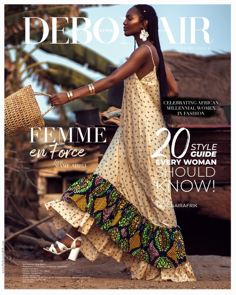 Ghanaian-American Model, Mamé Adjei Is A Bombshell Beauty On The Cover Of Debonair Afrik