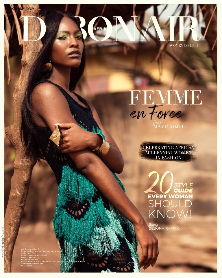 Ghanaian-American Model, Mamé Adjei Is A Bombshell Beauty On The Cover Of Debonair Afrik