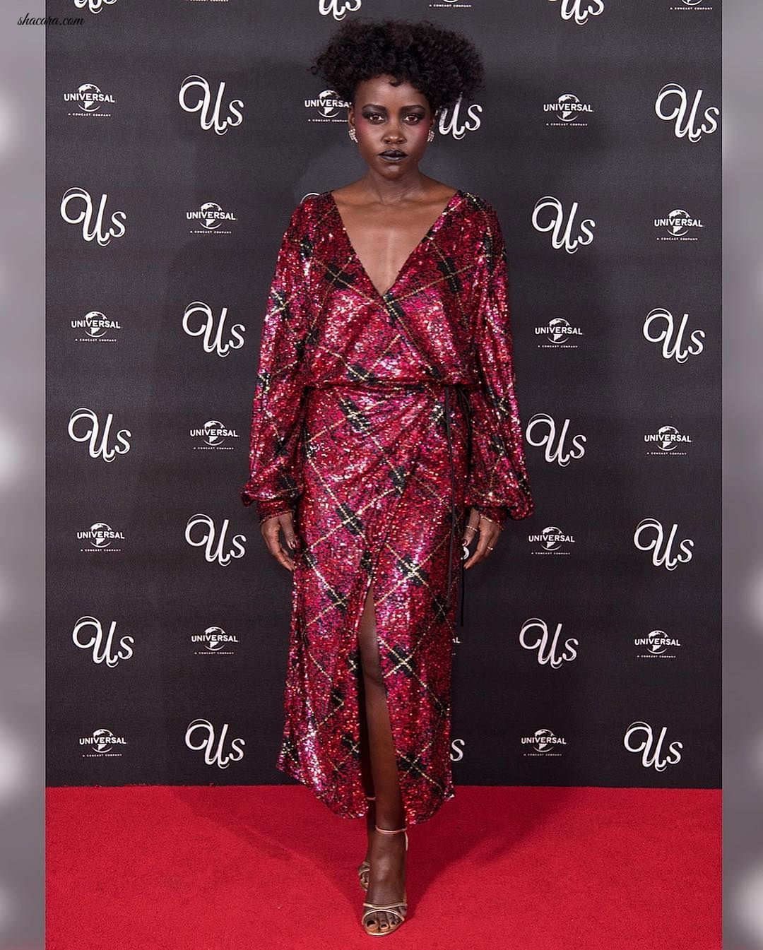 Lupita Nyong’o Looks Hauntingly Gorgeous As She Attends The London Screening Of ‘Us’