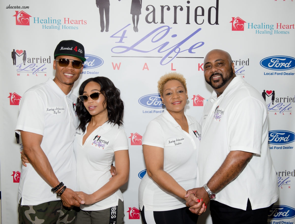 Shamari and Ronnie DeVoe Encourage Couples To Stay United During the Annual 'Married 4 Life Walk' In Atlanta
