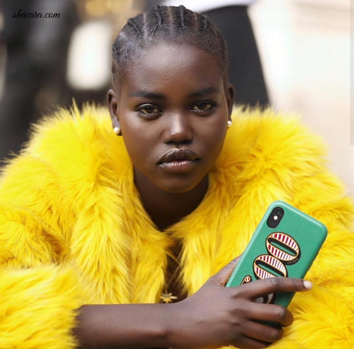 #MODELCRUSH: Today We Crush On Pics Of Adut Akech, The Dark Sudanese That Beat Gigi Hadid As Model Of The Year