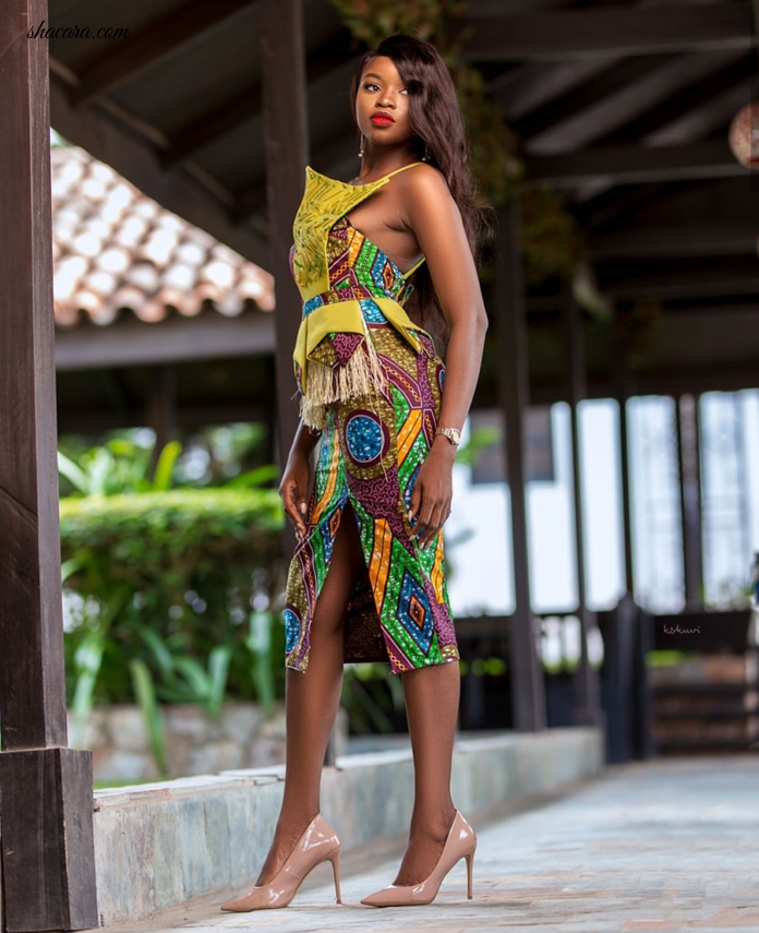 #HAUTE: Ghanaian Designer Bombaare Just Dropped All Jaws With This Amazing African Print Wedding Guest Dress