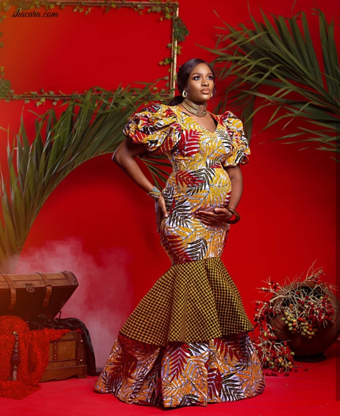 #HOTSHOTS: Style Influencer Chooses African Print For Her Pregnancy Images & Goes Viral Without Going Naked
