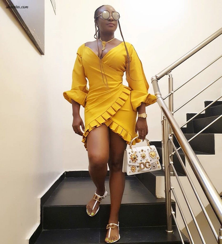 Who Wore It Better? Ini Edo & Linda Osifo In The Same Julyet Peters Dress