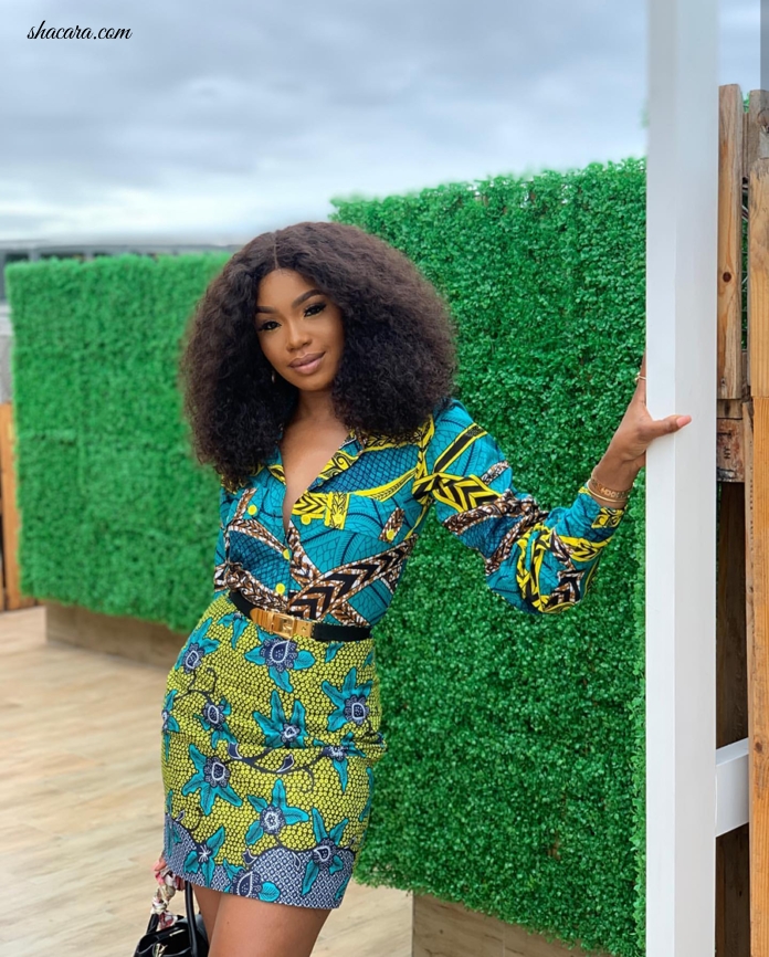 #STYLEGIRL: Sharon Gives Us The Ultimate Glam With This Astonishing Print Dress & Fabulous Matching Shoes