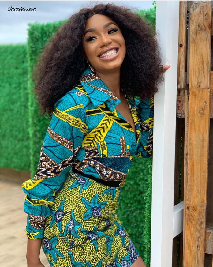 #STYLEGIRL: Sharon Gives Us The Ultimate Glam With This Astonishing Print Dress & Fabulous Matching Shoes