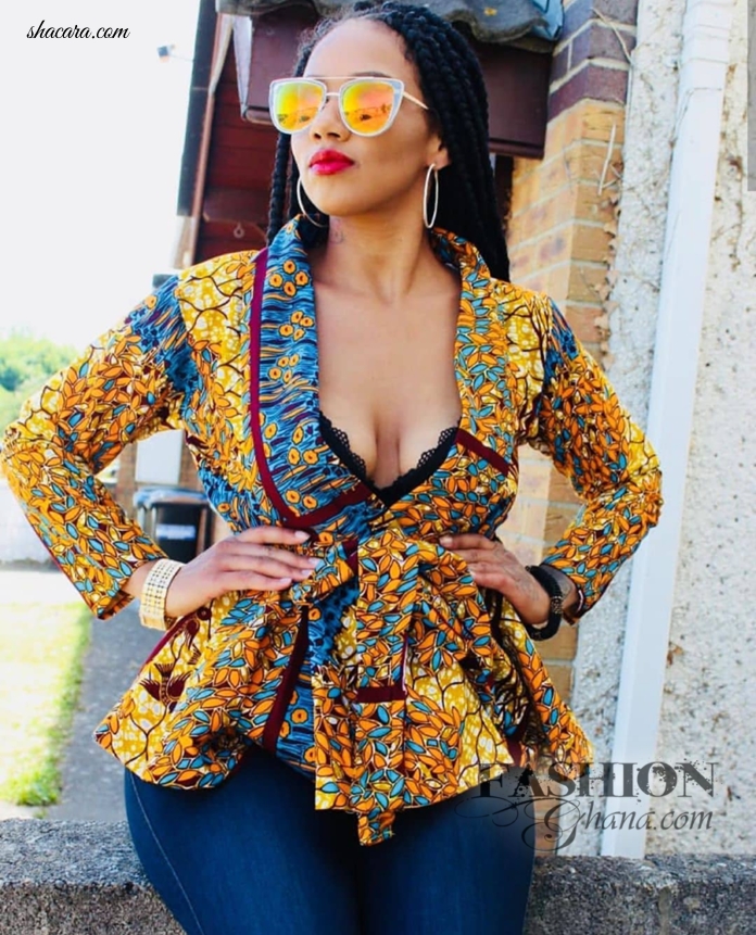 If You Are Bored Of The Usual Casual Tops, See How These Ladies Lit Up The Net Modern African Print Looks