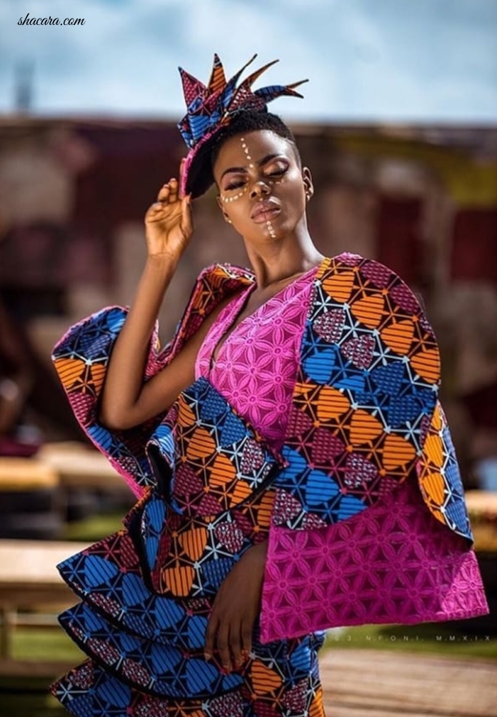 #HOTSHOTS: Beatrice Eli Steals The Show At The Wax Print Festival In This Fabulous Afro Couture Number By FD Fashion House